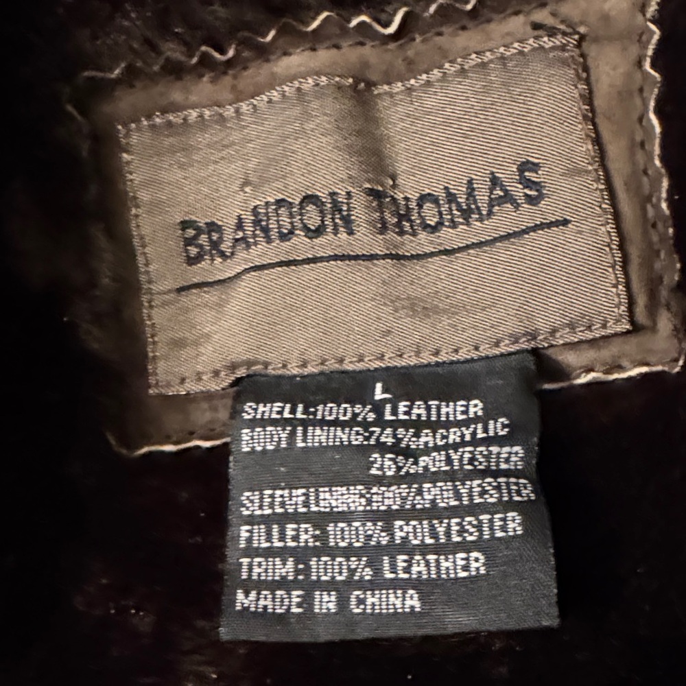 Vintage Brandon Thomas Chocolate Brown Genuine Leather Suede Jacket - Picture 2 of 10